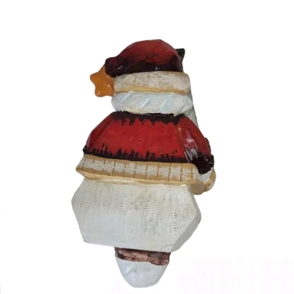 Vintage Santa Claus Christmas Stocking Holder Hanger Heavy Ceramic Or Resin 6½" - Picture 2 of 6